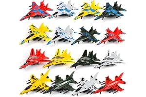 4Pcs Airplane Toys for 3 4 5 6 7+ Year Old Boys, Military Camouflage Fighter Model Aircraft Aeroplane Toys 4 in, Kids' Play A