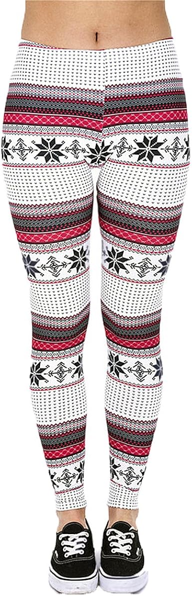 christmas printed leggings