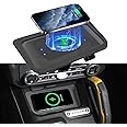 BROADDICT 20W Wireless Charging Pad fit for Ford Bronco 2021 2022 2023 2024 2025 2/4-Door Console Wireless Charger Fit for Bronco Accessories Metal Heat Dissipation Without Noise