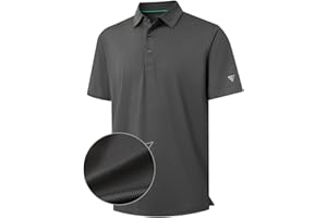 M MAELREG Golf Shirts for Men Dry fit Sports Jacquard Lightweight Performance Texture Short Sleeve Collared Polo Shirts