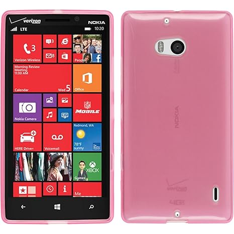 PhoneNatic Case kompatibel mit Nokia Lumia 930 - rosa Silikon Hülle transparent + 2 Schutzfolien