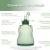 haakaa Pouch Reusable Baby Food Pouch 4oz 2 Pack Pea Green view 4