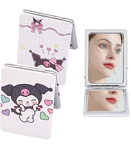 Set Miroir & Peigne Sanrio Chromé - Accessoire Mignon - Idée Cadeau