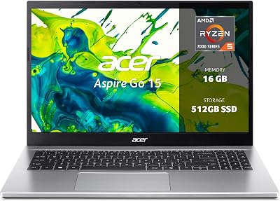 Aspire Go 15, portátil Full HD de 15,6", Ryzen 5, 16GB de RAM, 512GB SSD