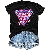 80's Shirts for Women 80s Neon Music Graphic T-Shirt Hip Hop 80S Party Outfits Girls I Love The 80's T-Shirt
