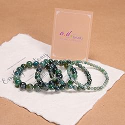 AD Beads Handmade Gemstone Stretch Elastic Bracelet
