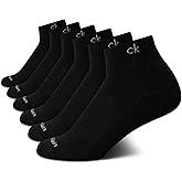Calvin Klein Quarter Socks for Women - 6 Pack Cushioned Ankle Socks - Quarter Cut, Breathable, Lightweight, Athletic Design