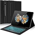 Galaxy Tab S10 Ultra/S9 Ultra/S8 Ultra Keyboard Case 14.6 inch, 7-Color Backlit, Smart Magnetic Detachable Wireless Bluetooth Keyboard, Slim Protective Folio Case with S Pen Holder, Auto Sleep/Wake