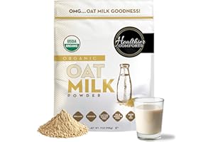 HEALTHIER COMFORTS Oat Milk Powder 7oz - Natural and Plant Based Milk with a Clean Formula - Gluten-Free, Vegan, USDA Organic Certified, Non-GMO, Dairy Free, and Lactose Free Milk Powder with No Refrigeration Required
