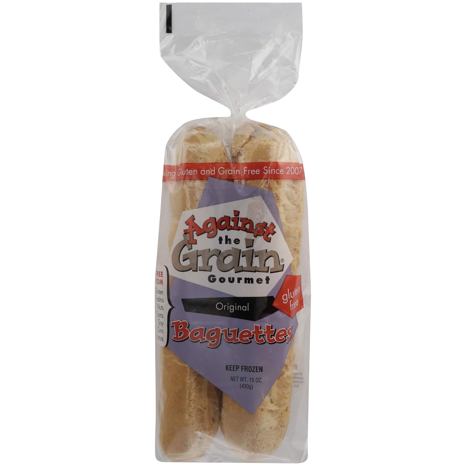 Against The Grain, Gluten Free Original Baguette, 15 oz (Frozen ...
