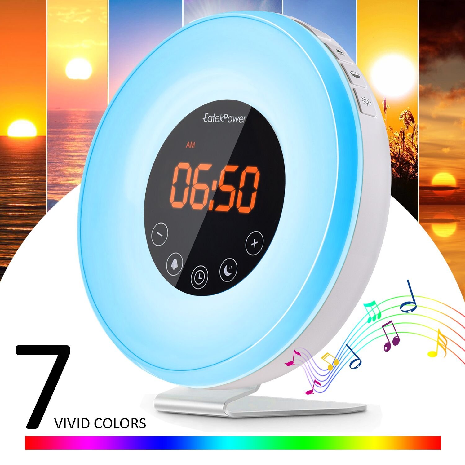 Nueva Versión Despertador de Luz EatekPower Wake Up Light Touch Control Luz