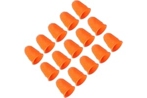 PATIKIL Rubber Finger Tips, 15 Pack Silicone Thumb Fingertip Protector Finger Cots Covers Guard Pads Thimble Grips for Office