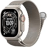 Milanese Loop for Apple Watch Ultra 3/2 Band 49mm 46mm 45mm 44mm 42mm Men Women,Magnetic Buckle Strap Stainless Steel Mesh Metal Bands for iWatch Ultra 3/2/1 Series 11 10 9 8 7 6 5 4 3 SE3/2/1