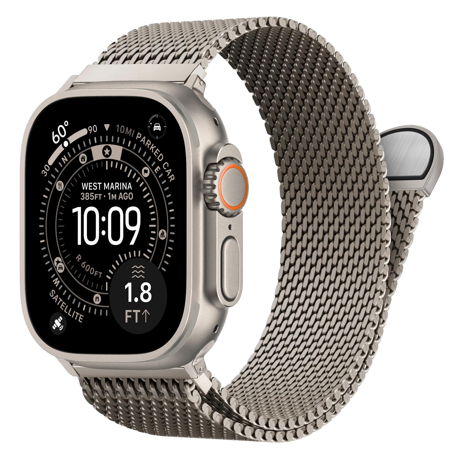 Milanese Loop for Apple Watch Ultra 3/2 Band 49mm 46mm 45mm 44mm 42mm Men Women,Magnetic Buckle Strap Stainless Steel Mesh Metal Bands for iWatch Ultra 3/2/1 Series 11 10 9 8 7 6 5 4 3 SE3/2/1