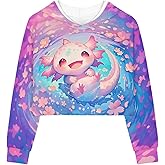 Cozeyat Girls Long Sleeves Hoodies,Softy Crop Tops Pullover for Kids Teens Sweatshirts,5-14 Years