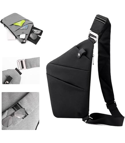 Crossbody Travel Bags for Women, Anti Theft Proof Safe Slim Sling Travel Purses, Personal Flex Shoulder Bag for Men Women