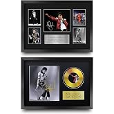 HWC Trading Michael Jackson Collection 16 x 12 inch Gifts Printed Signed Autograph Picture for Music Memorabilia Fans - 16" x 12" Framed