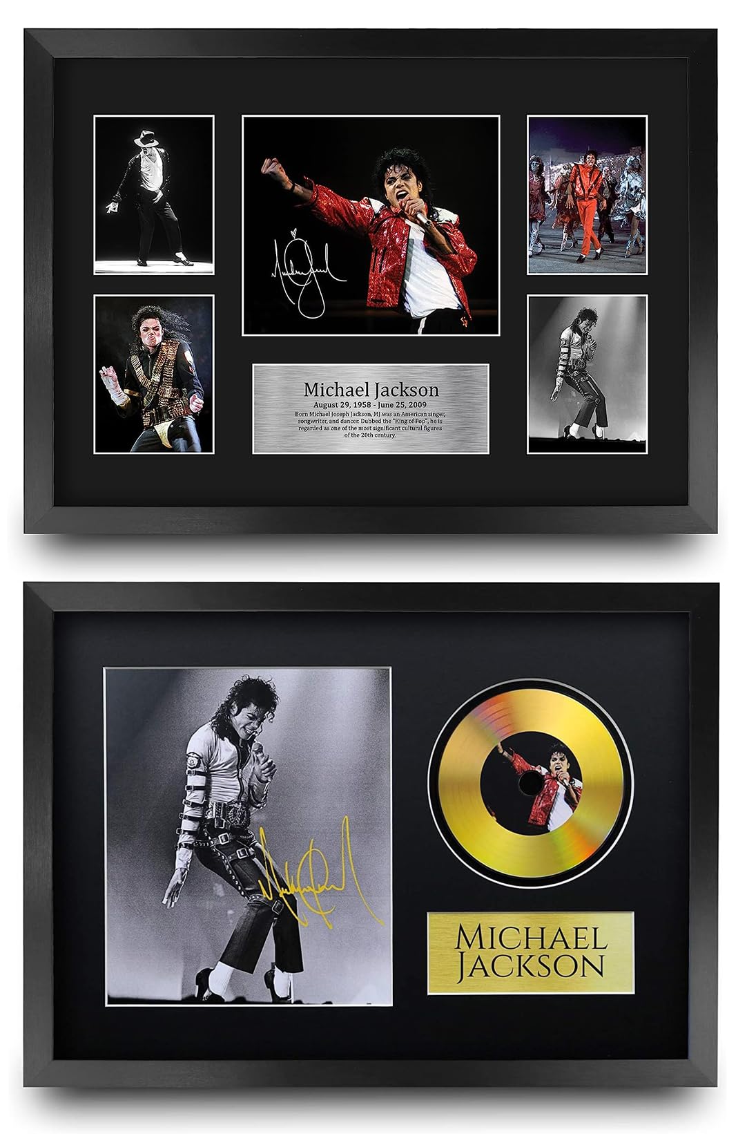 HWC Trading FR A3 Michael Jackson Collection Gifts Printed Signed Autograph Picture for Music Memorabilia Fans - A3 Framed