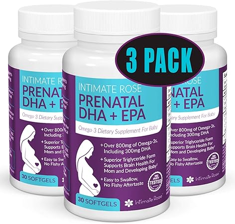 Amazon Com 3 Pack Of Intimate Rose Prenatal Dha Supplement Prenatal Omega 3 Essential Pregnancy Vitamins Epa Supplement For Healthy Mother And Baby Health Personal Care