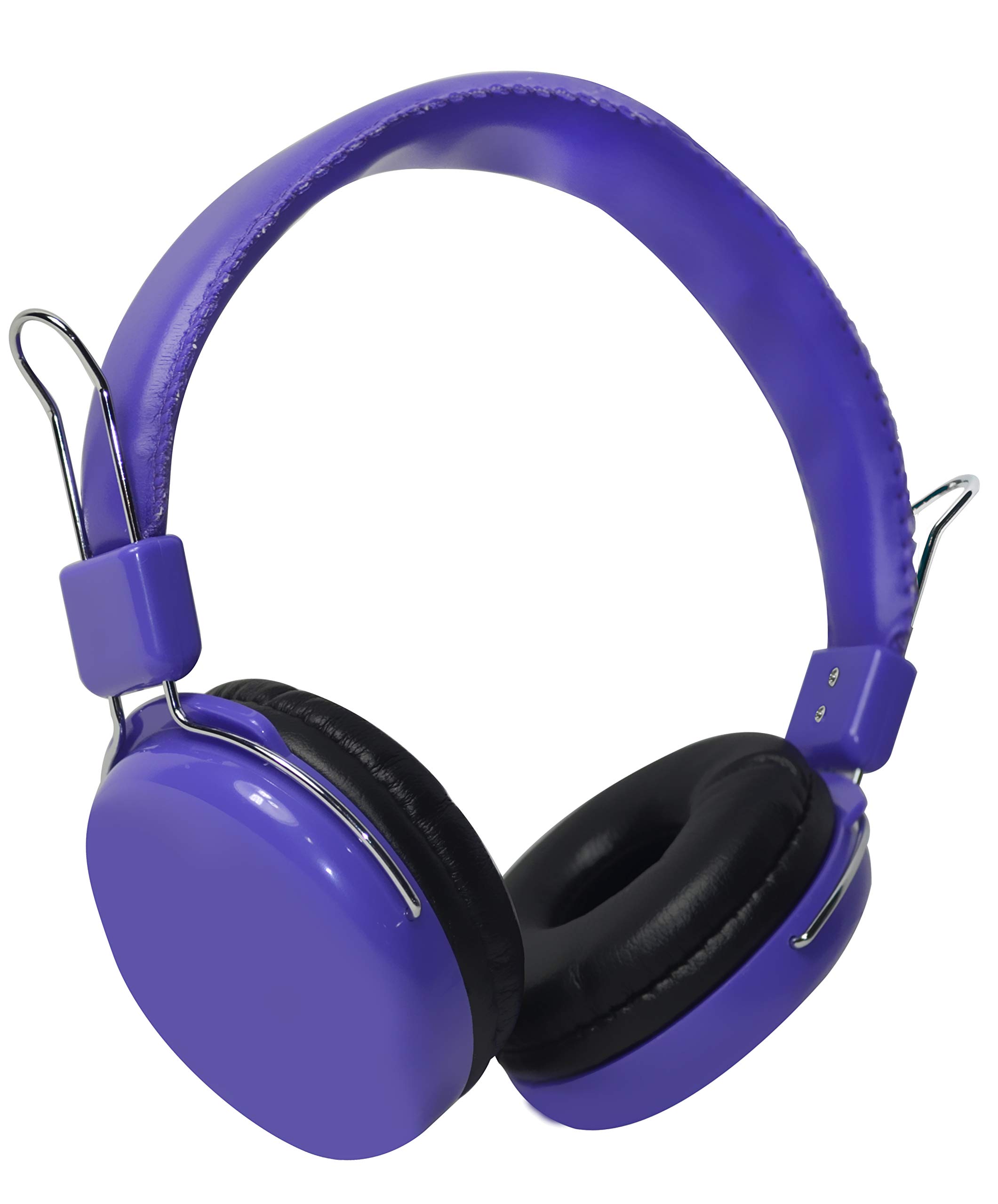VAKOSS headphones with microphone and pull-out cable purple