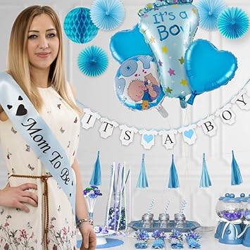 Amazon Com Baby Shower Decorations For Boys Its A Boy All In One