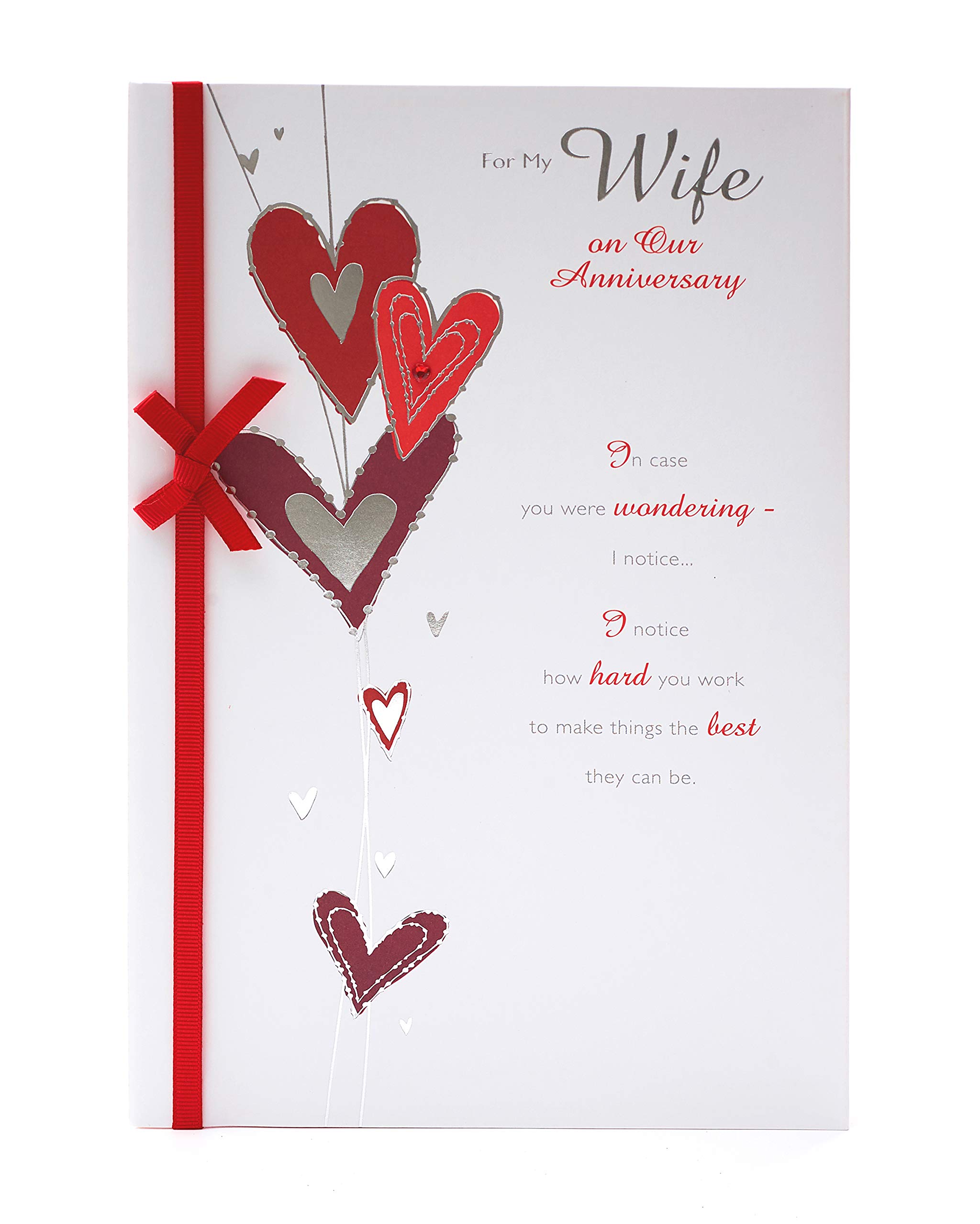 UK Greetings Wife Anniversary Card - Wedding Anniversary Card - Romantic Anniversary Card