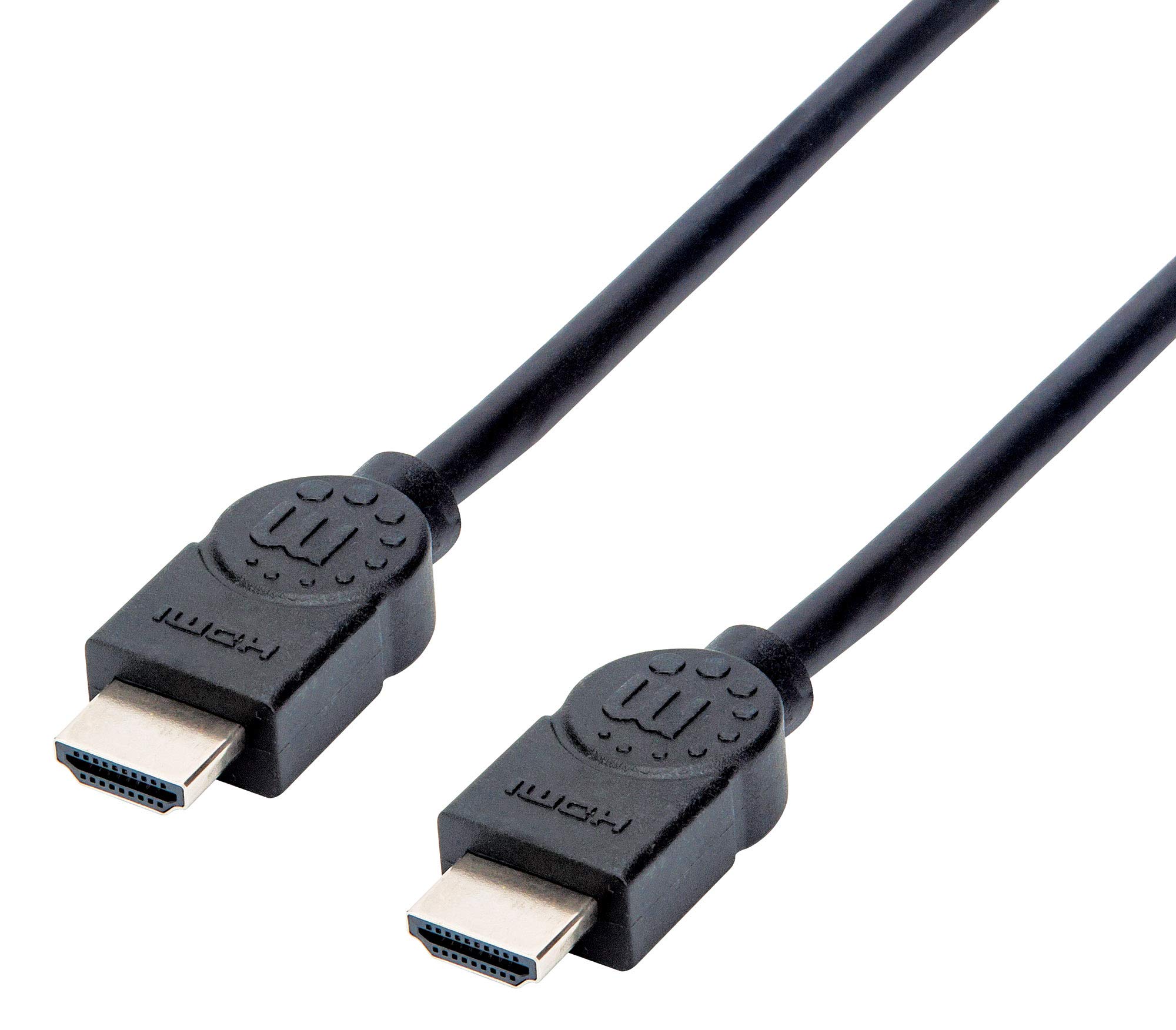 Manhattan HDMI Cable, 4K@30Hz (High Speed), 1.5m, Male to Male, Black, Ultra HD 4k x 2k, Fully Shielded, Gold Plated Contacts, Lifetime Warranty, Polybag