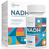 NADH + CoQ10 + D-Ribose Supplement, Enhance NAD+ Supplement for Energy, Fatigue , 60 Capsules