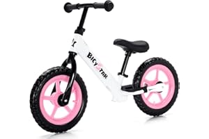 bicystar 12 inch Balance Bike for Toddlers 2-4, Lightweight 4.6lb, No Pedals Toddler Bicycle with Footrests, Childrens Outdoor Toy for Little Boys, Girls