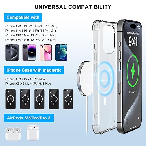 Magnetic Wireless Charger for iPhone 15, 15W Max iPhone Wireless