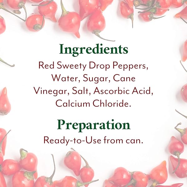 ROLAND FOODS RED SWEETY DROP PEPPERS, SPECIALTY IMPORTED FOOD, 28 OUNCE CAN, PACK OF 1