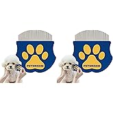 PETHROOM Professional Eye Comb for Pets | Stainless Steel Tear Stain Remover for Cats &amp; Dogs | Gentle Round-Head Grooming Tool | Compact &amp; Portable for Eye Gunk Removal (Pack of 2)