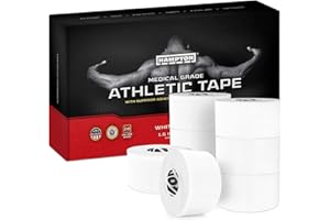 Hampton Adams | As Seen on Shark Tank | Original Sports Medical Athletic Tape (8-Pack) | 45ft Rolls | No Sticky Residue Easy Tear | for Athletes Trainers First Aid Injury Wrap | Ankles Wrist