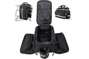 35L Bike Storage Bag Double Side Pannier Bags,Waterproof Cargo Rack Pack Saddle Bag Luggage Package with Rain Cover for Ridin