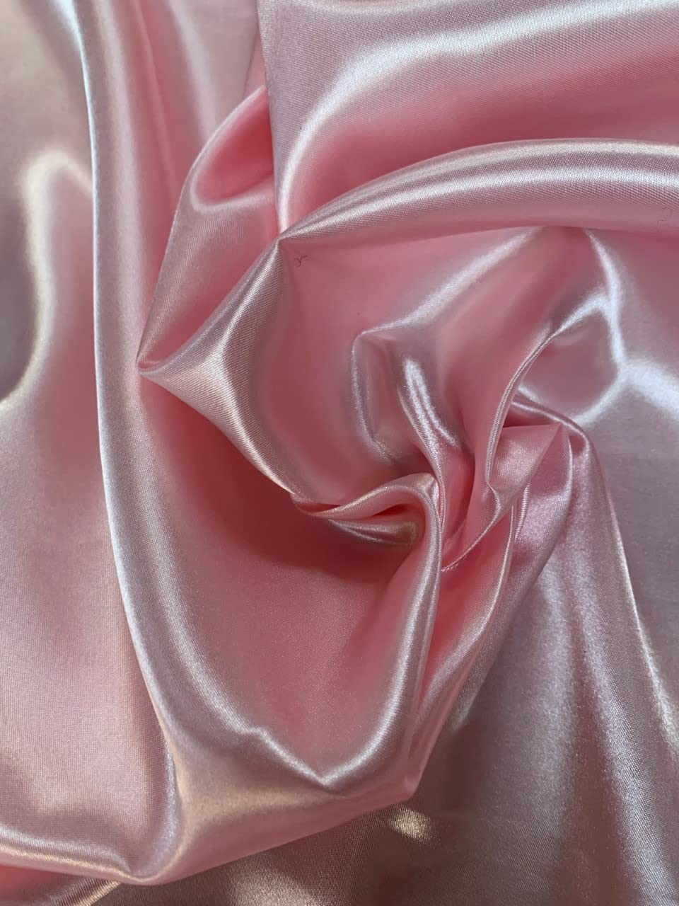 60" Pink Charmeuse Satin Fabric by The Yard for