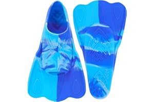 Kids Swim Fins,Short Youth Swim Flippers for Kids Swimming Training Fins for Lap Swimming Pool Snorkeling for Children Girls 