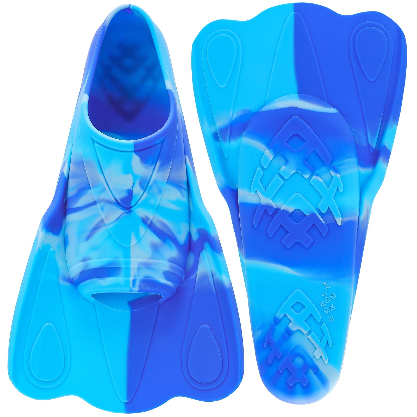 Photo 1 of Kids Swim Fins,Short Youth Swim Flippers for Kids Swimming Training Fins for Lap Swimming Pool Snorkeling for Children Girls Boys Beginner
