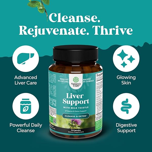LIVER CLEANSE DETOX & REPAIR – MILK THISTLE SUPPLEMENT FOR DIGESTION & IMMUNE HEALTH – GINGER ROOT, CHOLINE & DANDELION ROOT – HERBAL LIVER SUPPORT WITH SILYMARIN, BEETROOT & ARTICHOKE – 70 COUNT