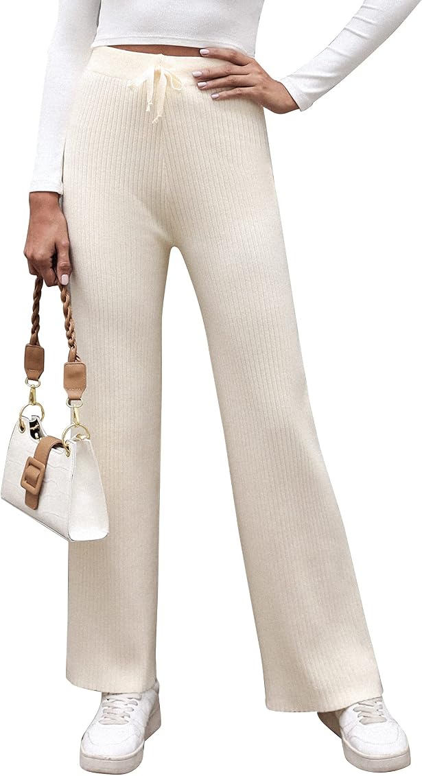Women Casual Lounge Pants Elastic Waist 