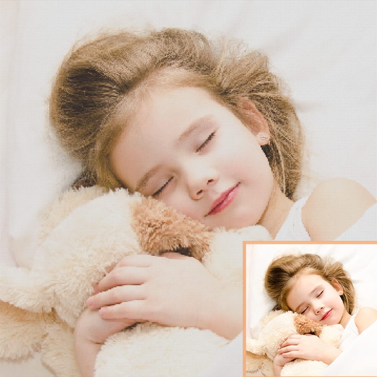 Paintings - YOUYIMA Custom Diamond Painting, Personalized Diamond Painting for Adults, 5D Customized Bead Painting Art from Your Own Photo, Personal Gifts for Family, Pets, Friends