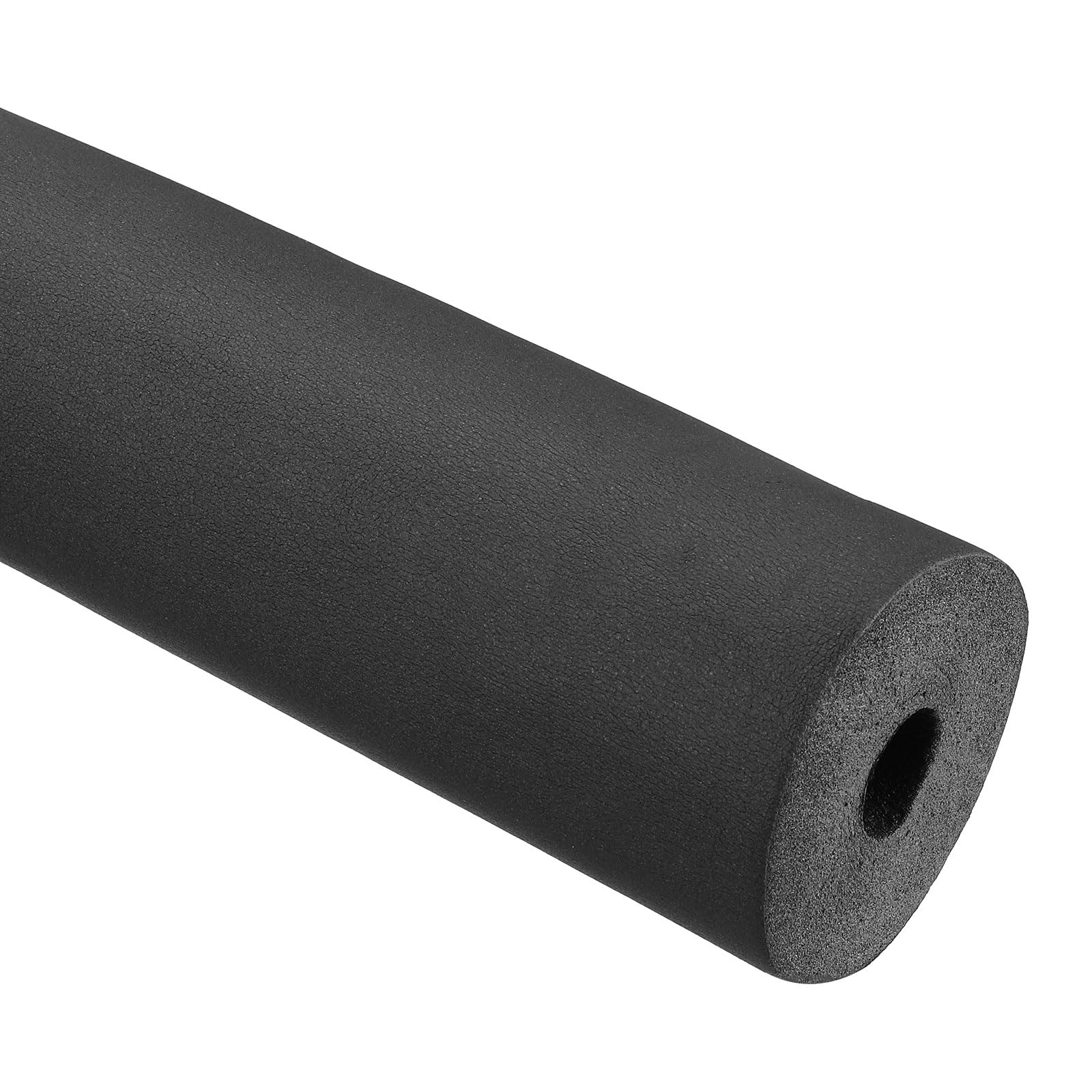 PATIKIL 74.8" Lx1.3 IDx0.8 T Pipe Insulation Foam Tube, Water Pipe Insulation Tubing Heat Preservation for Plumbing Water AC Pipe Sprinkler Spigot, Black