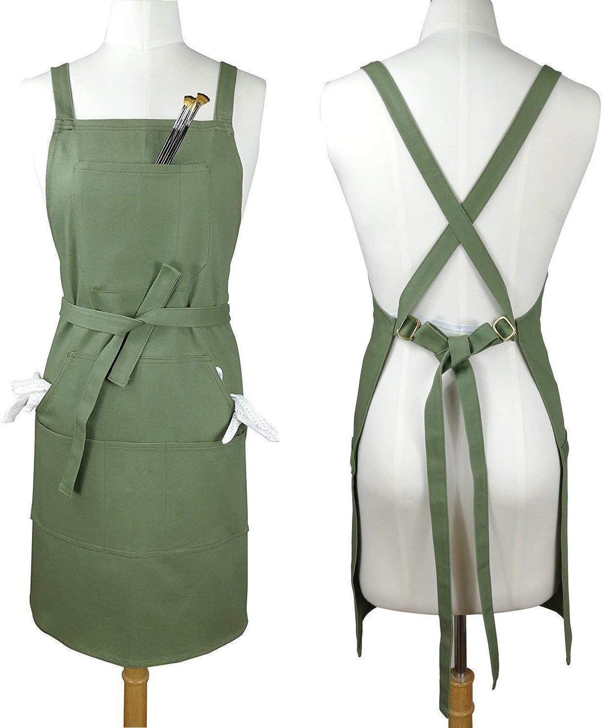 Best 100% Cotton Kitchen Apron Solid Color