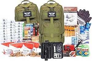Stealth Angel Survival - 72 Hour Family Emergency Kit - 1-5 Person Survival Bag for Earthquakes, Hurricanes, and Other Natural Disasters