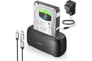 ORICO 3.5inch Hard Drive Enclosure USB 3.2 Gen 1 to SATA Hard Drive Docking Station for All Standard 2.5" and 3.5" HDD/SSD Up