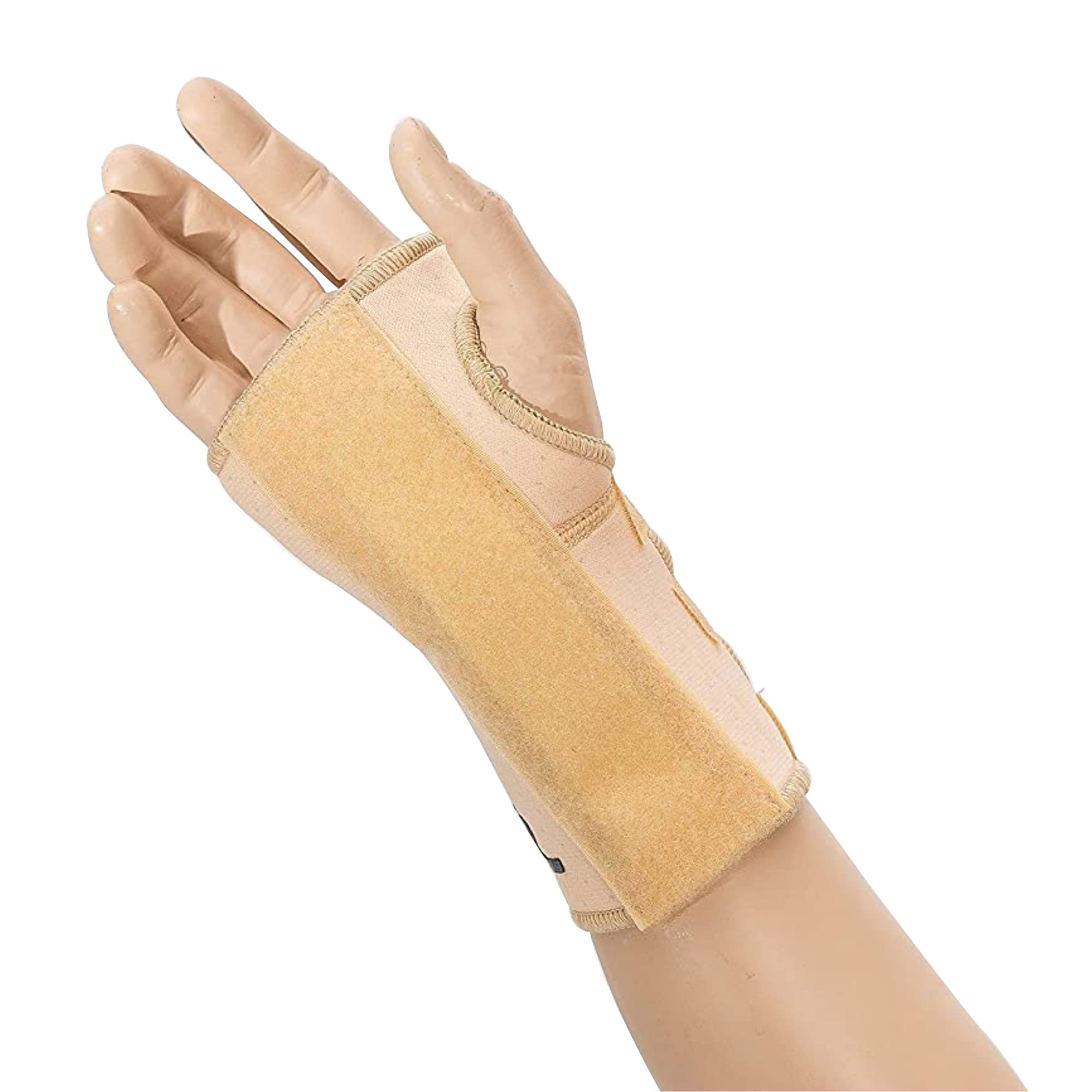 Body-Plus Direct Wrist Support Splint Brace for Right Hand, Large, Beige