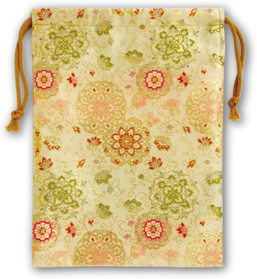 [HOTOKUDO] Japanese-inspired drawstring bag(pouch). (Brocade H: 10.71" W: 7.87", (import from japan))
