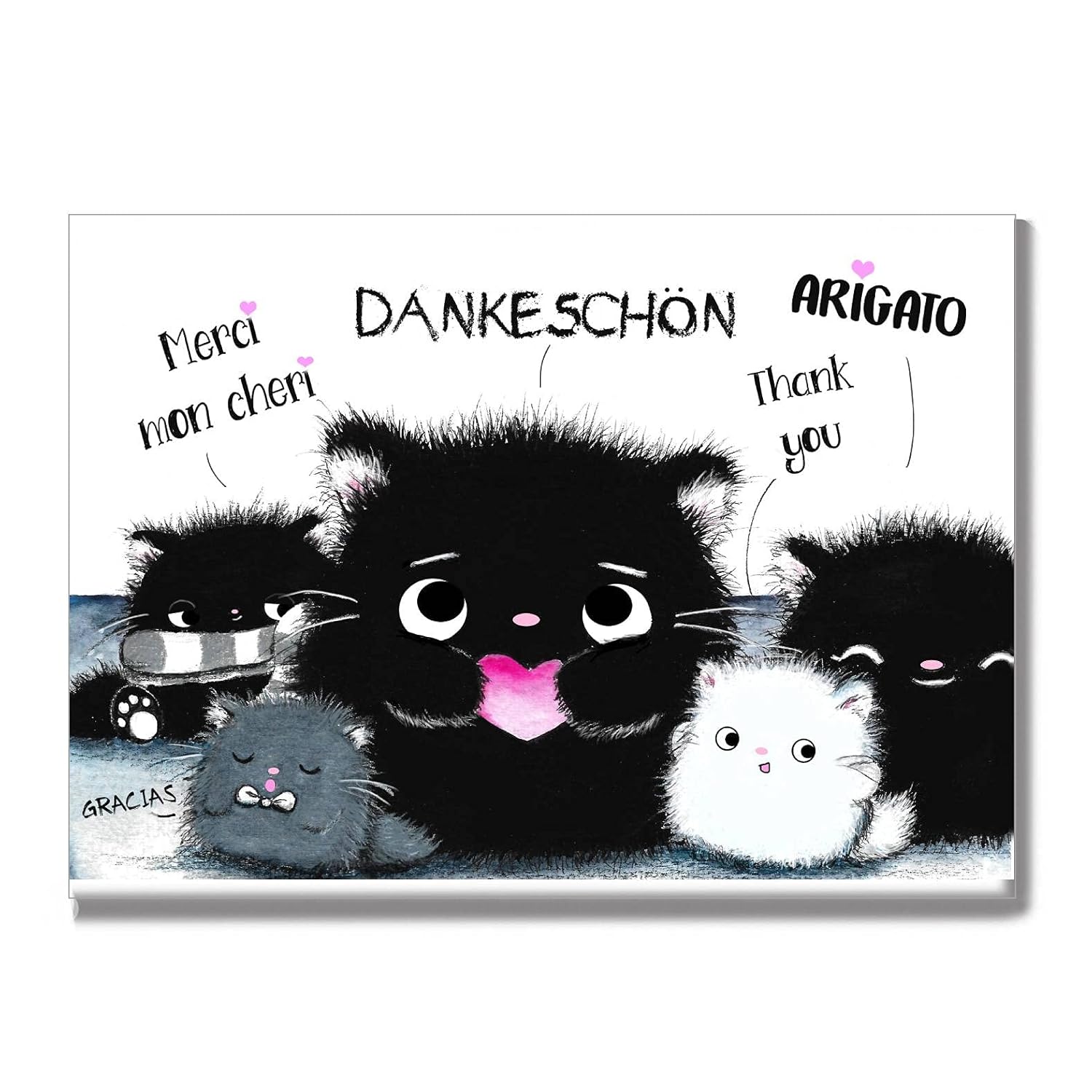 Danke Für Den Schönen Urlaub TinyTami Katzen Postkarte Kater Moo Dankeschön Dankeskarte Grußkarte