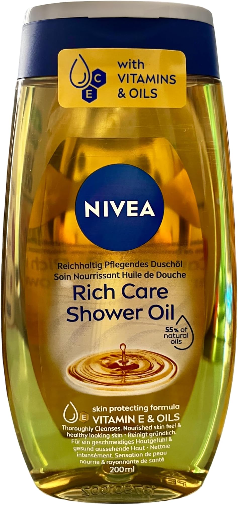 NIVEA Shower Oil Natural Caring 200ml from Germany