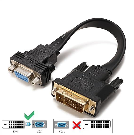 YIWENTEC Active DVI-D Dual Link 24 + 1 Stecker zu VGA Stecker M/F Video-Kabel Adapter