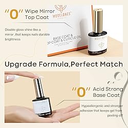 modelones Cuticle Protectors Set,15 ml Gel Top Coat